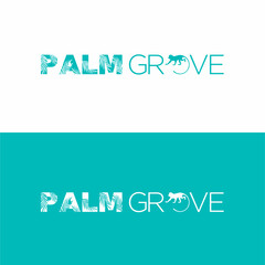 Palm Logo Template Vector in a combination of letters
