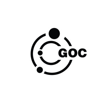 GOC letter logo design on white background. GOC logo. GOC creative initials letter Monogram logo icon concept. GOC letter design