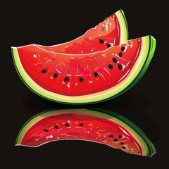 Juicy Watermelon Delight: Vector Illustration