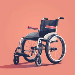 Fototapeta na wymiar Freedom Wheels: Dynamic Wheelchair Vector Illustration