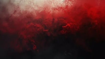 Fotobehang Texture and abstract art red and white swirls of smoke on a black background, smoke clouds in motion isolated, abstract wallpaper background colorful smoke design © Jullia