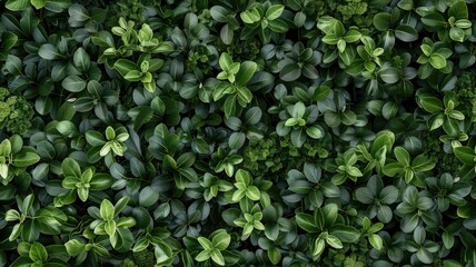 a green leaves background, showcasing a top view of a vibrant plant wall with a nature leaf texture, perfect for garden or landscape decoration and wallpaper design. SEAMLESS PATTERN