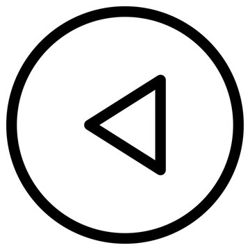 previous button icon, simple vector design