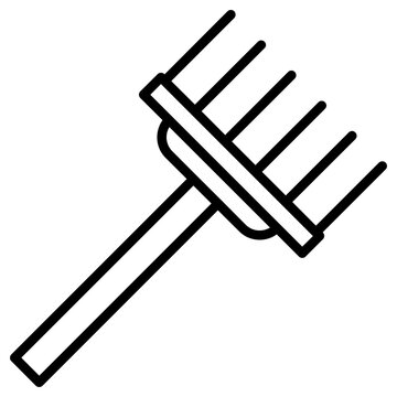 rake icon, simple vector design