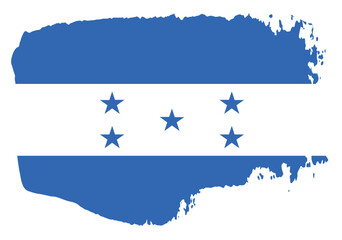 Honduras flag with palette knife paint brush strokes grunge texture design. Grunge brush stroke effect