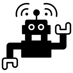 robot icon, simple vector design