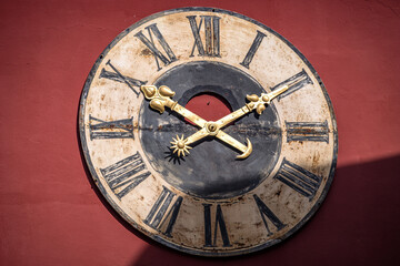 Old traditional clock face