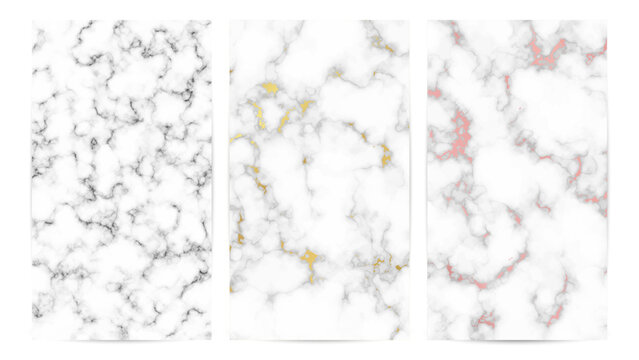 Set of marble texture backgrounds