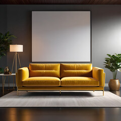 Sofa design. Generative AI.