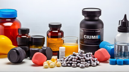 Supplements for sports nutrition and bodybuilding chemistry.