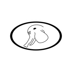 Vector graphic of illustration drawing inspiration for elephant logo style design. This vector is perfect for company logos, banners, templates, t-shirt designs, decorations, mascots and branding etc.