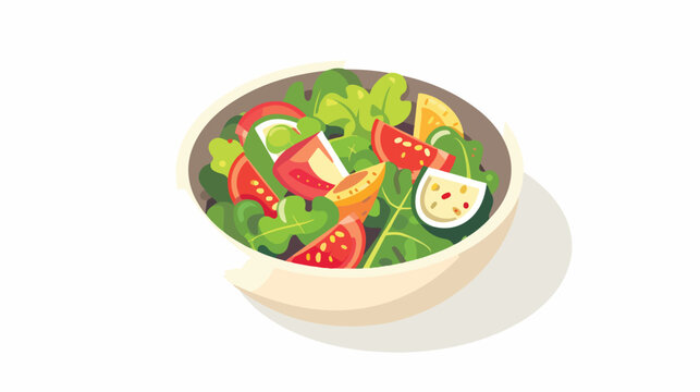 Bowl with vegetable salad. Natural and healthy food