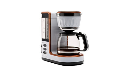Isolated Electric Coffee Maker on transparent background.