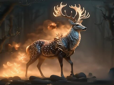 Animated of Animal Character Warrior with Armor