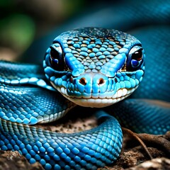 Fototapeta premium close up of a snake on a branch