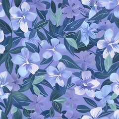 Fototapeta na wymiar Periwinkle Blossom A Vibrant Expression of Natures Delicate Power