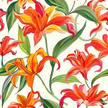 Vibrant Gloriosa Lily in Full Bloomer A Radiant Summer Elegance