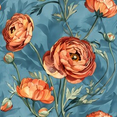 Vibrant Ranunculus Blooming A Captivating Display of Natures Splendor