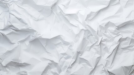 Crumpled white paper texture background
