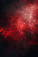 Texture and abstract art red and white swirls of smoke on a black background, smoke clouds in motion isolated, abstract wallpaper background colorful smoke design - obrazy, fototapety, plakaty