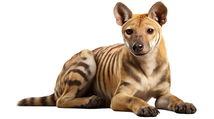 Tasmanian Tiger Thylacine Closeup on transparent background - obrazy, fototapety, plakaty