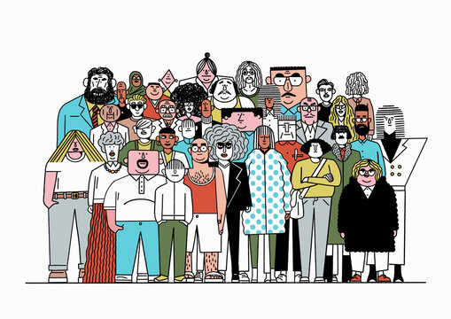 Group portrait of lots of different people