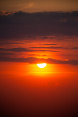 sunset on the sea
