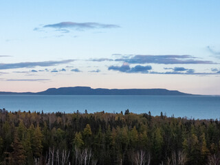 View of Sleeping Giant across Lake Superior