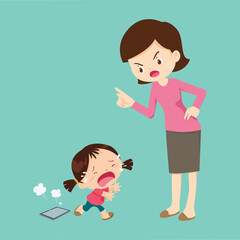 parent angry to kid addicted phone