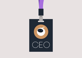 The Visionary Leader, A CEO Face Badge, A lanyard featuring the image of a robot highlighting the encroaching threat of artificial intelligence on traditional jobs