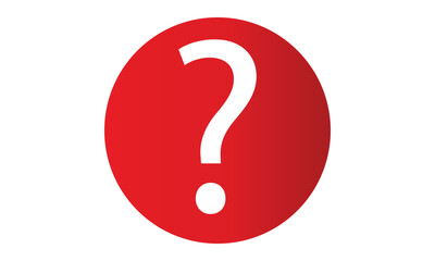 red question mark icon on white background