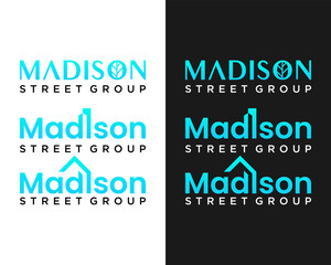 Wordmark style logo design of building and real estate company.