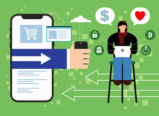 Using smartphone and laptop computer for variety of functions