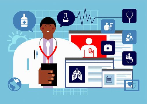 Doctor and digital technology