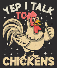 happy easter chicken. t-shirt design