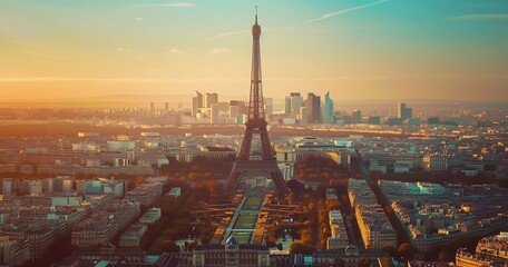 The Eiffel Tower Overlooking Paris