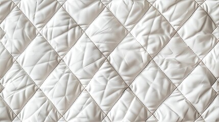 a white quilted leather background adorned with a diamond pattern, providing a sophisticated touch for interior design or fashion projects. SEAMLESS PATTERN