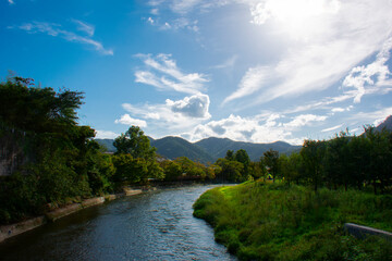 Fototapeta premium 田舎の川