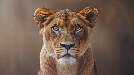 portrait of a lioness - obrazy, fototapety, plakaty