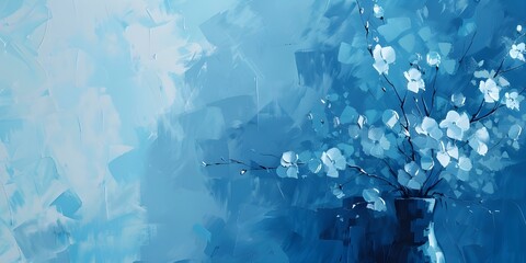 Blue flowers and background 