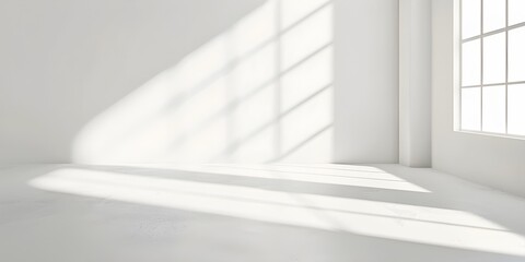 Fototapeta premium Empty white room with window