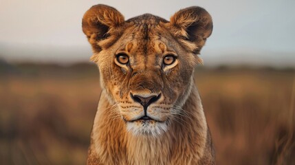 Obraz premium portrait of a lioness in the wild