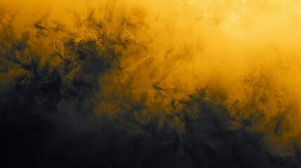 Texture and abstract art yellow swirls of smoke on a black background, smoke clouds in motion isolated, abstract wallpaper background colorful smoke design