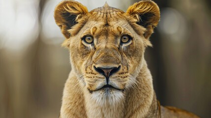Obraz premium portrait of a lioness in the wild