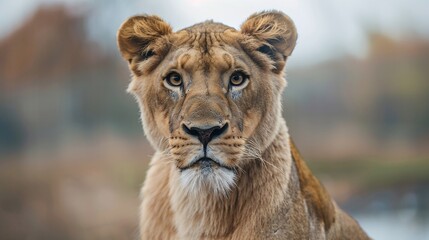 Obraz premium portrait of a lioness in the wild