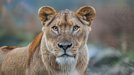 Obraz premium portrait of a lioness in the wild