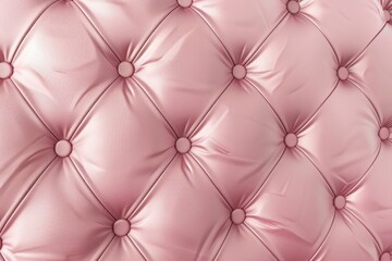 Seamless light pastel pink diamond tufted upholstery background texture. ai generative