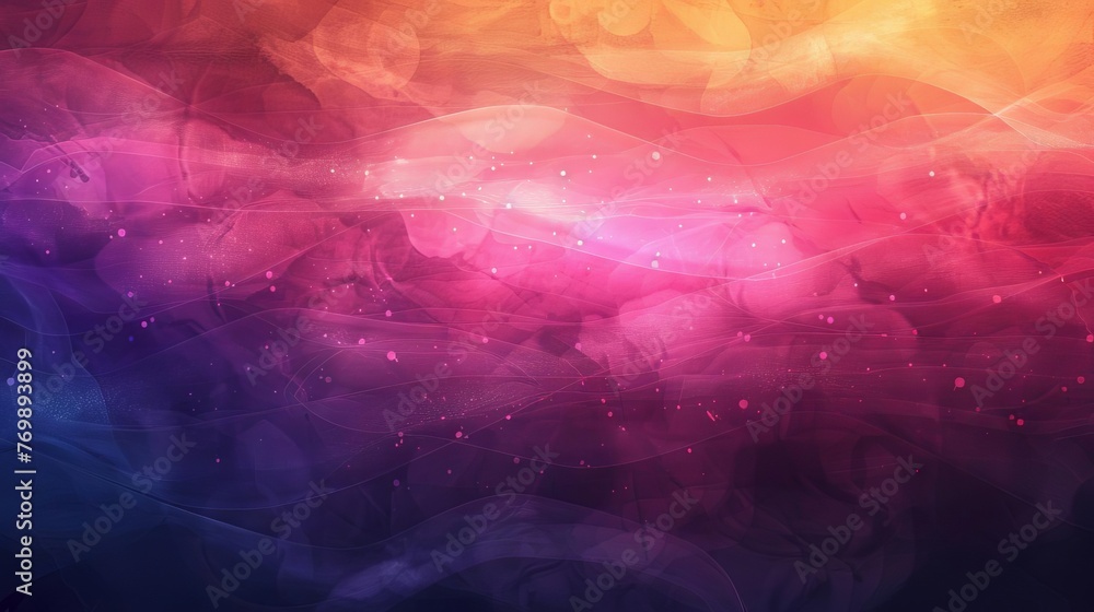 Aufkleber abstract colorful gradient background with glowing waves and grainy noise texture, digital art illus