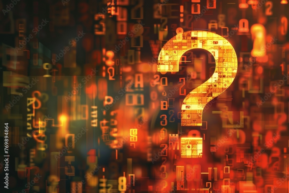 Aufkleber abstract question mark background. ai generative