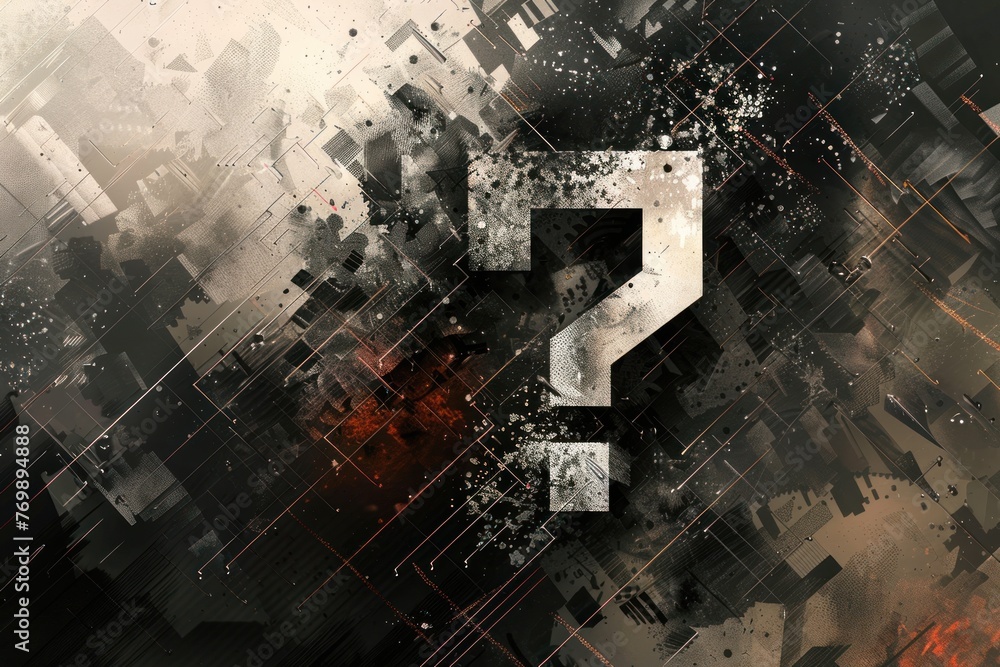 Aufkleber abstract question mark background. ai generative